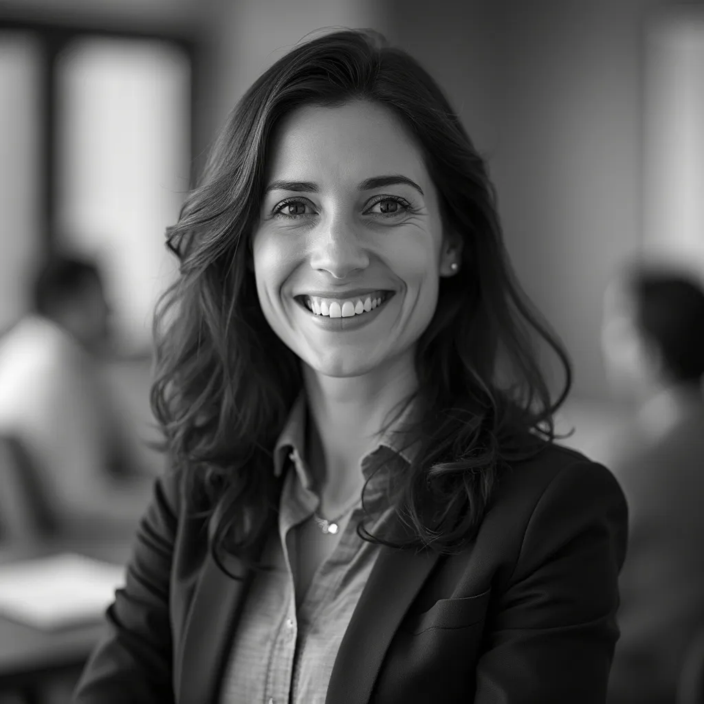 Retrato de Lucía Vega, Consultora Senior